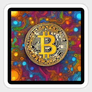 Bitcoin colorful Sticker